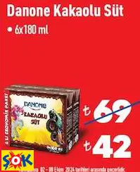 DANONE KAKAOLU SÜT 6X180 ML DANONE KAKAOLU SÜT 6X180 ML